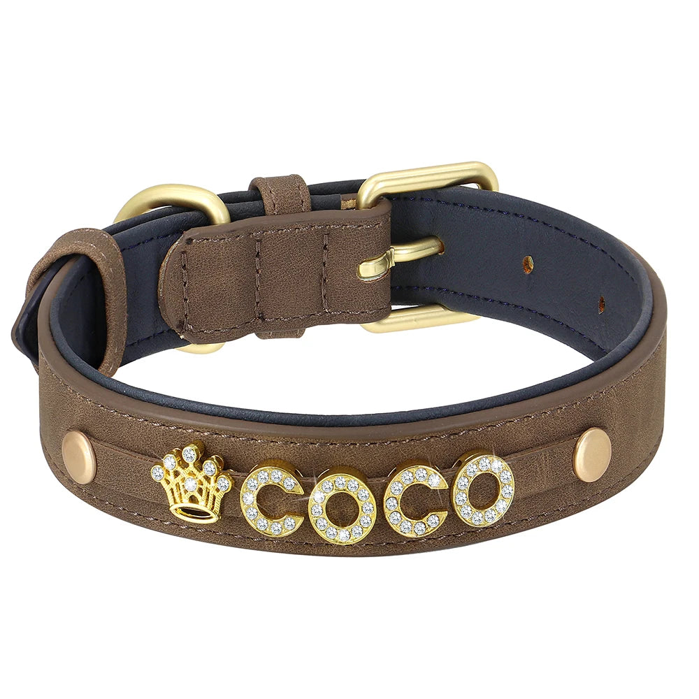 Personalized Rhinestone Dog Collar
