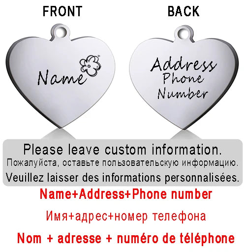 Dog ID Heart Tag