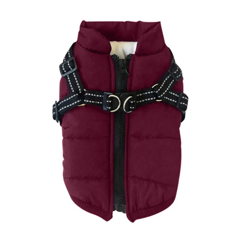 Waterproof Pet Jacket with Built-In Harness