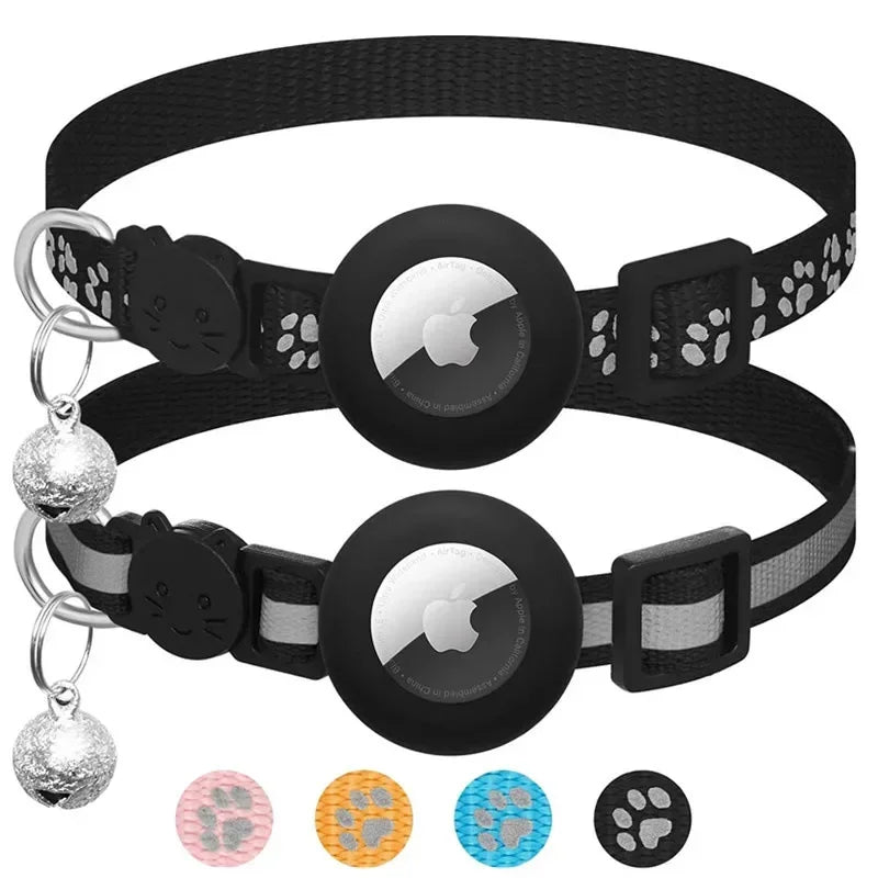 Pet Collar Compatible with Apple Airtag with Bell