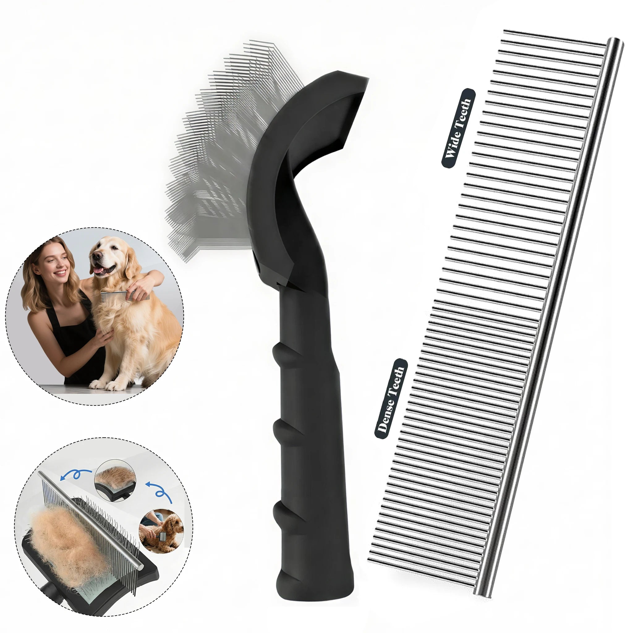 Slicker Brush for Medium and Large Dog Breeds