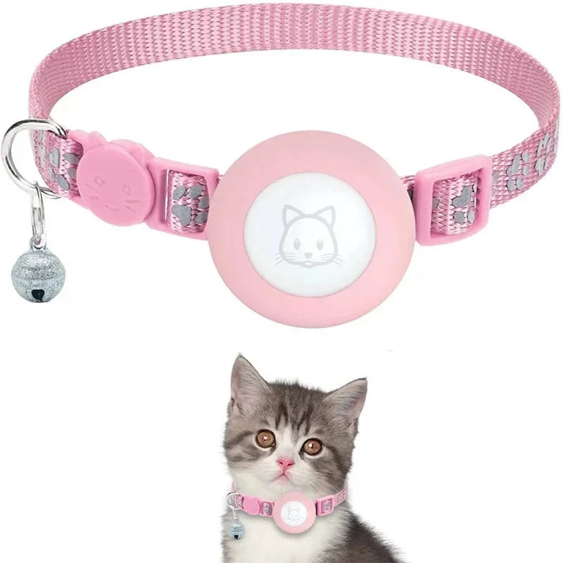 Pet Collar Compatible with Apple Airtag with Bell