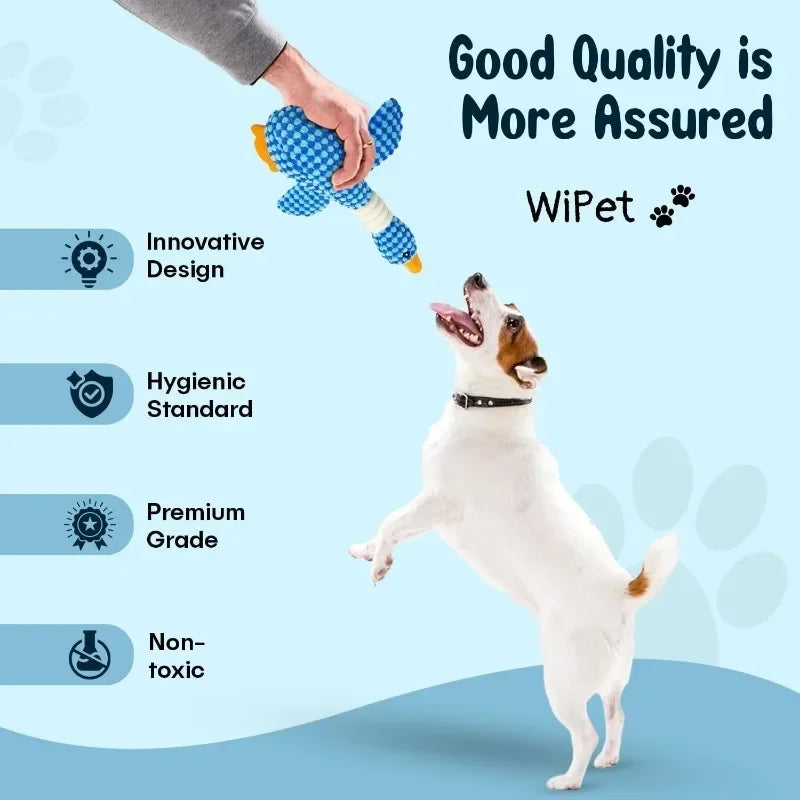 Blue goose dog toy