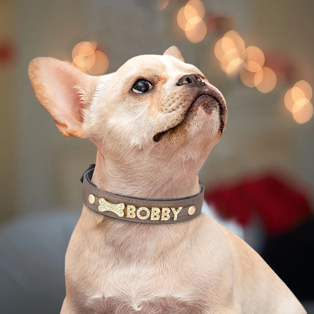 Personalized Rhinestone Dog Collar