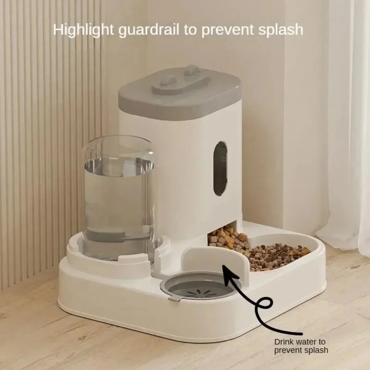 Automatic Feeder Food Bowl With Water Fountain
