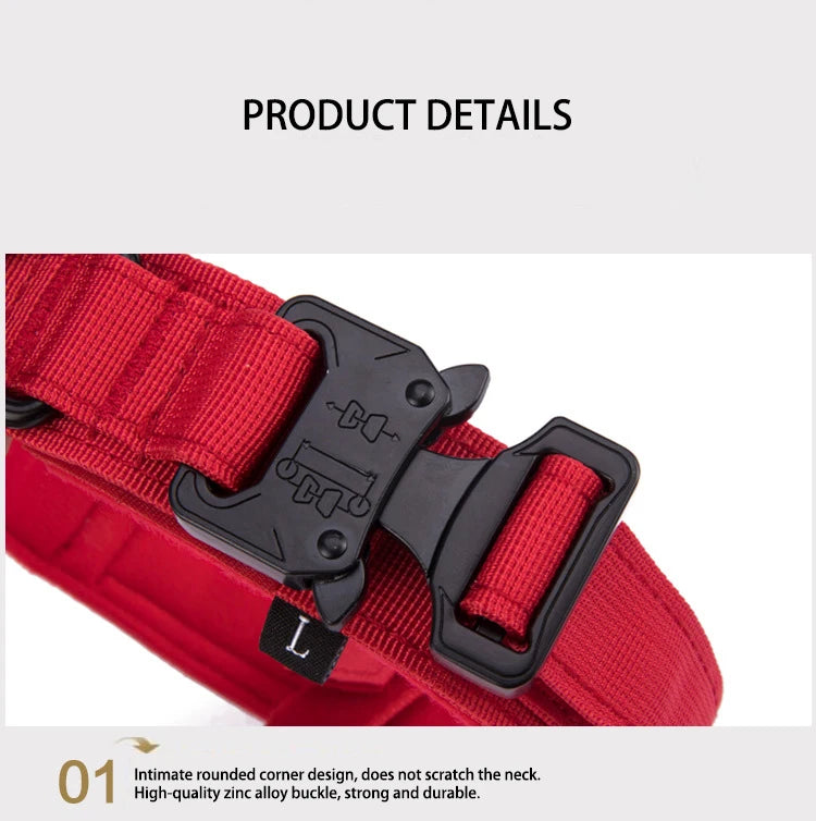 Reflective Tactical Dog Collar & Leash