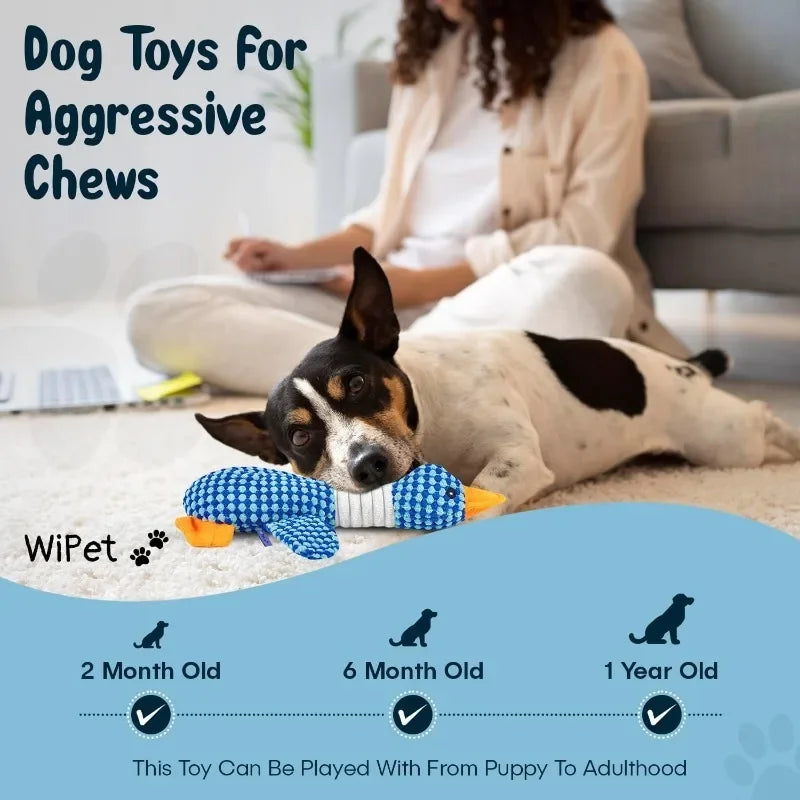 Blue goose dog toy