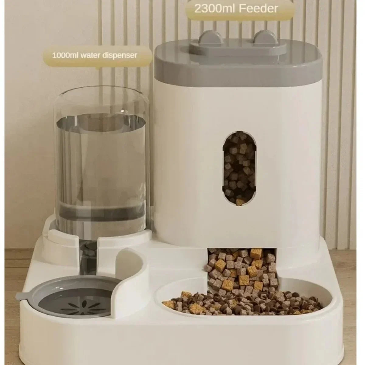 Automatic Feeder Food Bowl With Water Fountain
