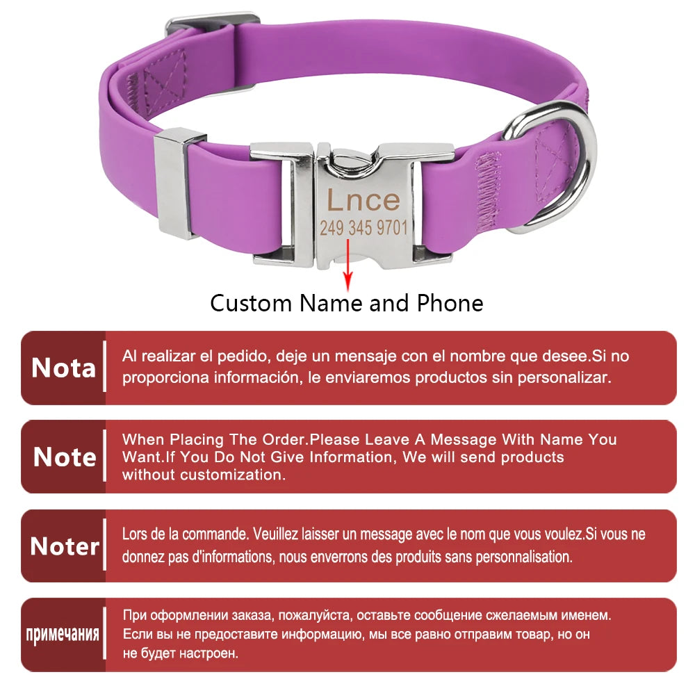 Waterproof Personalized Pet Collar