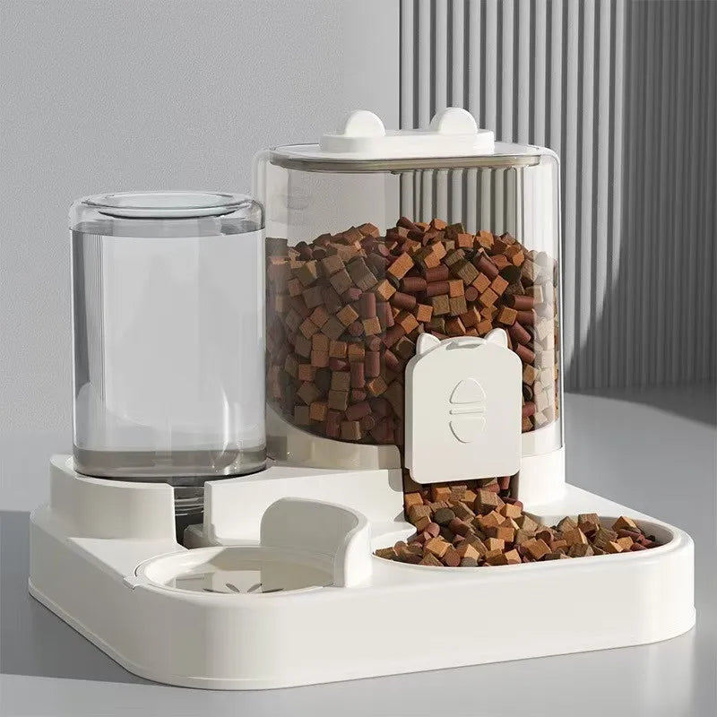 Automatic Feeder Food Bowl With Water Fountain