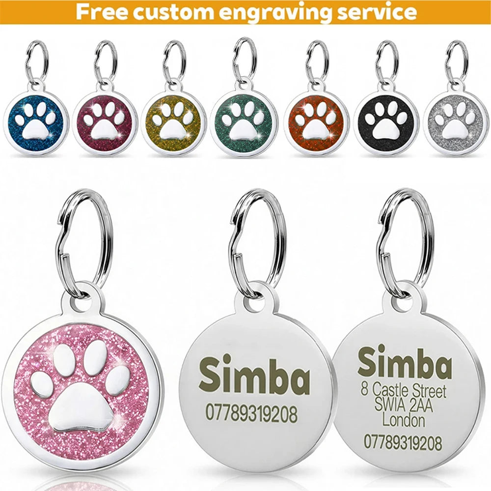 Personalized Pet Plate Tags Engraved