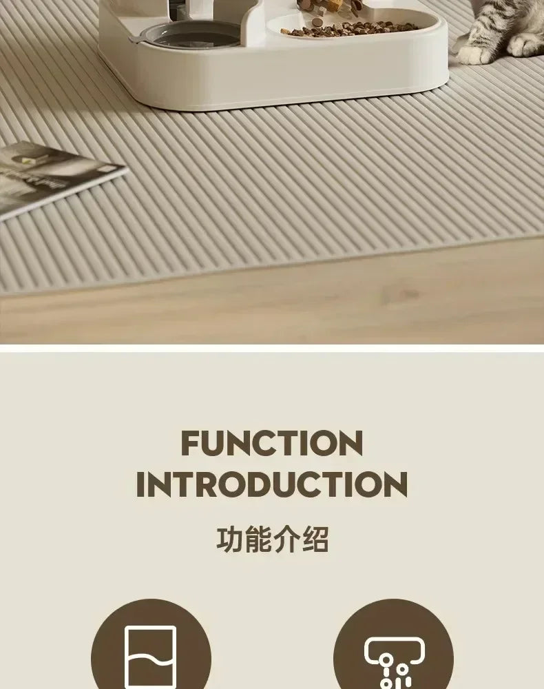 Automatic Feeder Food Bowl With Water Fountain