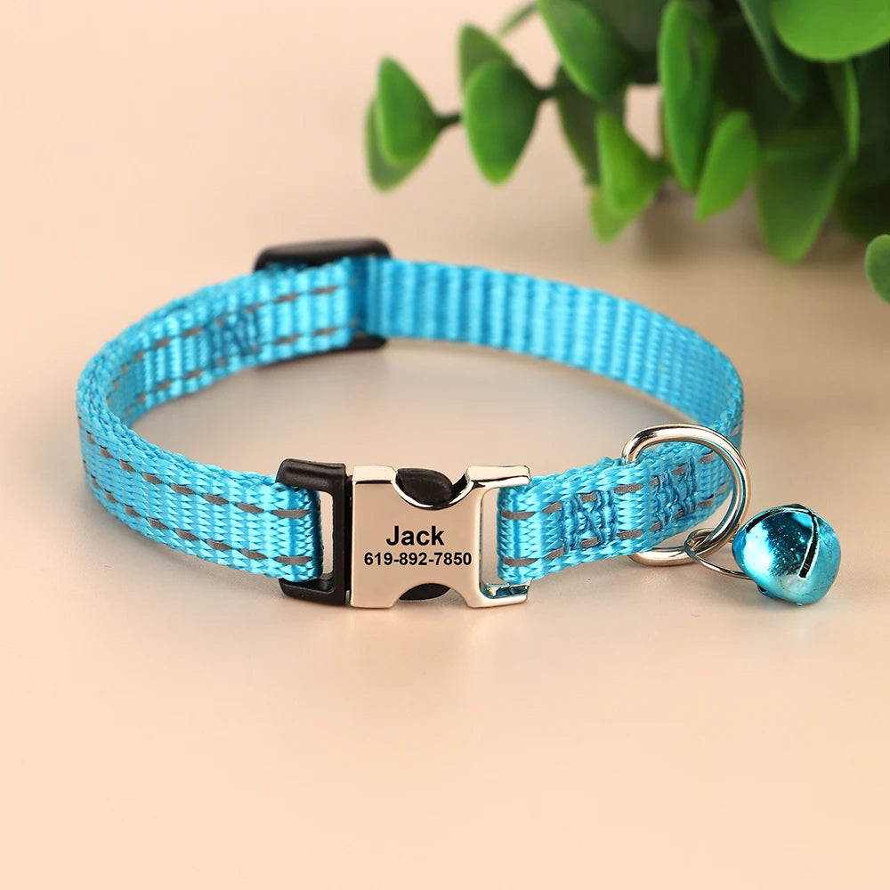 Personalized Nylon Cat Collar