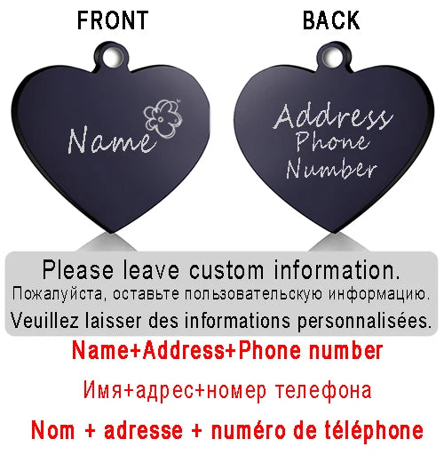 Dog ID Heart Tag