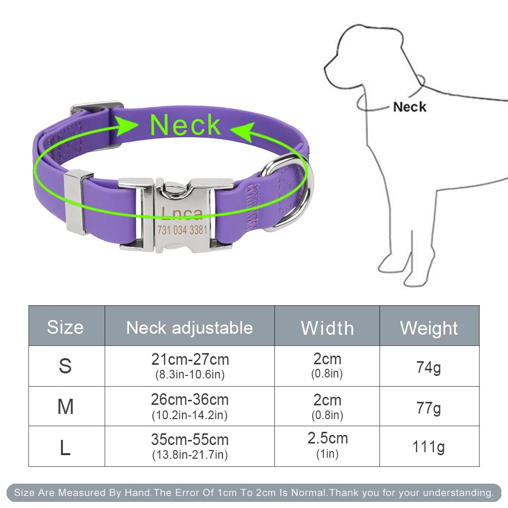 Waterproof Personalized Pet Collar